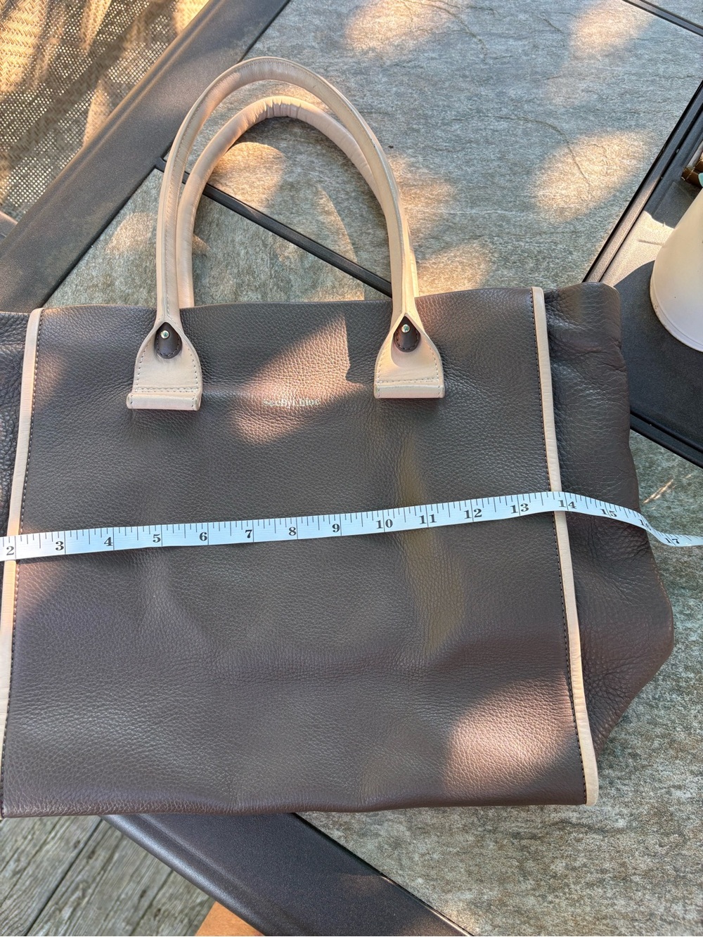 See By Chloe Brown Leather Tote with Cream Trim - Picture 9 of 13